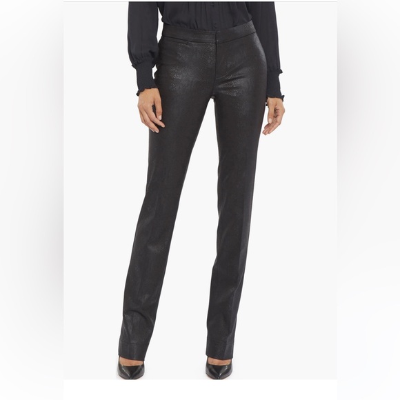 NYDJ Pants - NYDJ black snake print slim trousers NWOT